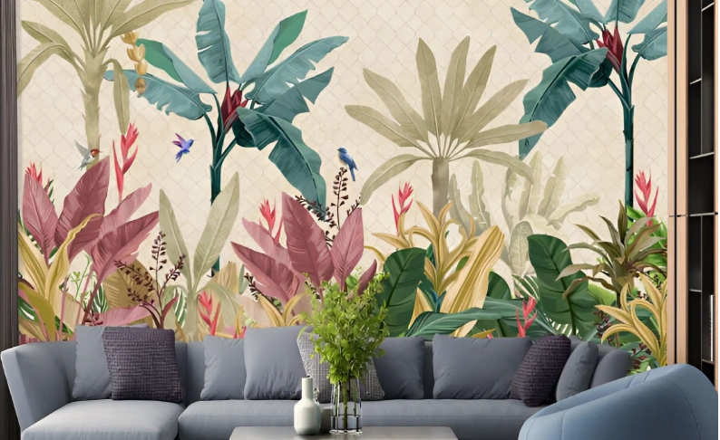 Colorful tropical wallpaper